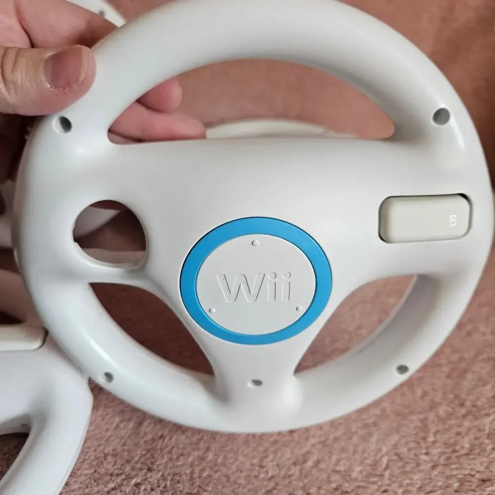 4 Nintendo Wii Steering Wheel Racing Controller Attachments for Mario Kart Set